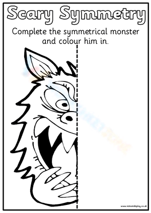 Scary Monster Face Symmetry