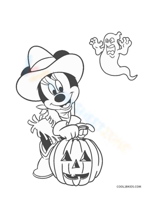 Disney Halloween Characters Coloring Pages