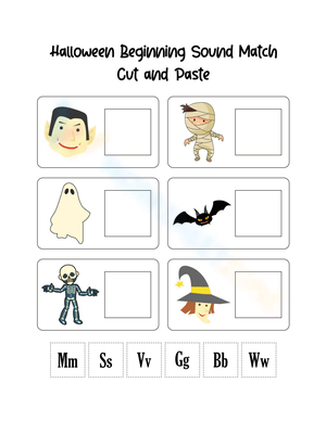 Halloween Beginning Sound Match