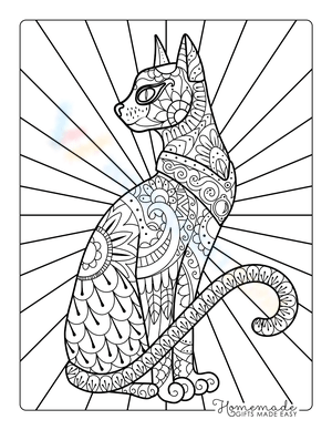 Cat Zentangle for Halloween