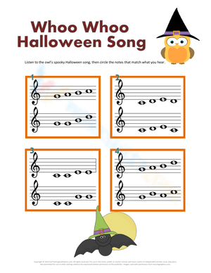 Halloween Ear Training Worksheet