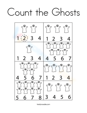 Count the Ghosts Halloween Activity