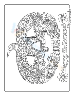 Halloween Pumpkin Zentangle Art Activity