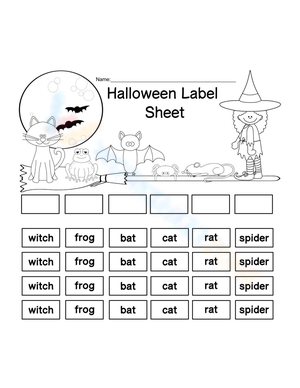Halloween Label Sheet