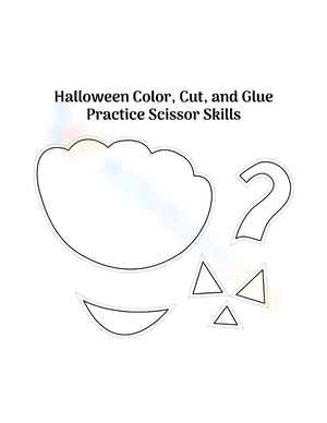 Halloween Scissor Skills Practice Template