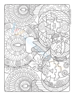 Carved Pumpkin Halloween Coloring Page