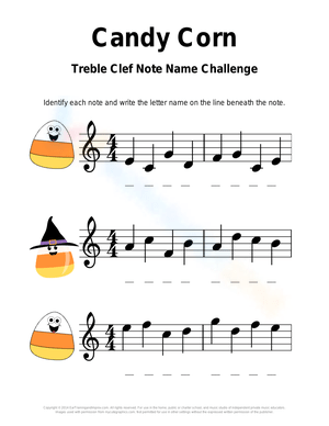 Candy Corn Music Note Challenge
