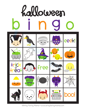 Enjoy Spooky Halloween Bingo Card