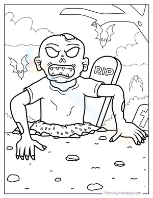 Color an Infected Zombie for Halloween!