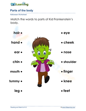 Halloween Parts of the Body Learning!