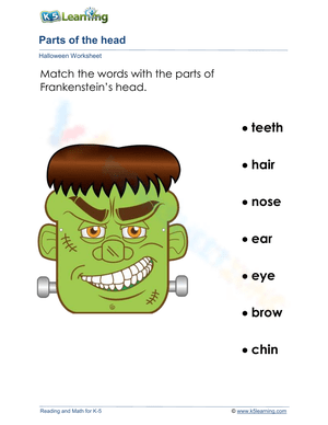 Learn Halloween Parts of the Head!