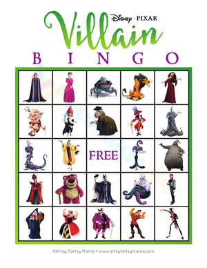 Halloween Villain Bingo Game!