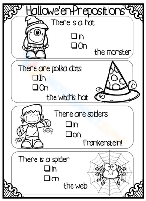 Halloween Prepositions