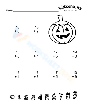 Pumpkin Addition and Coloring Fun