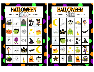 Halloween Bingo Game Card for Spooky Fun