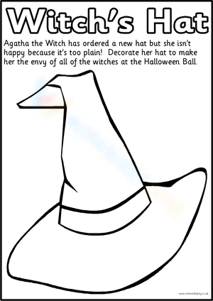 Halloween Design a Witch's Hat Worksheet