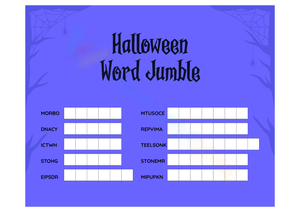 Halloween Word Jumble for Festive Fun