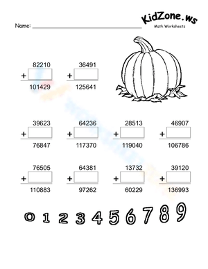 Five-Digit Addition Practice Worksheet