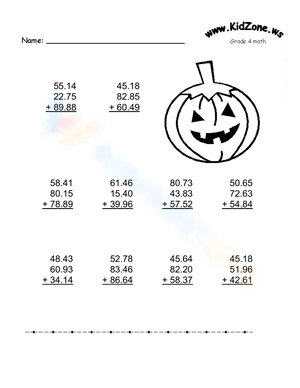 Add Three Two-Digit Decimal Numbers