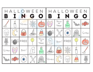 Halloween Bingo Sheet Printable