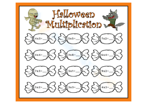 Halloween Multiplication Worksheet