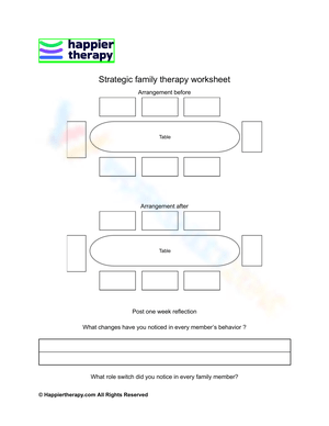 Strategic family therapy worksheet