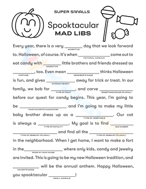 Halloween Mad Libs | Printable Grade 3 Grammar