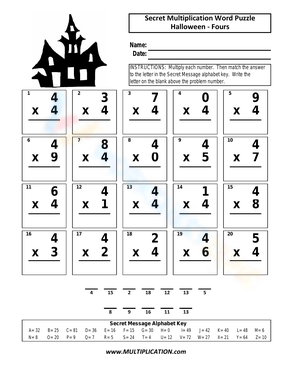Solve the Secret Multiplication Word Puzzle