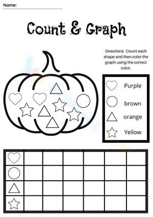 Halloween Count and Graph Pumpkin Worksheet