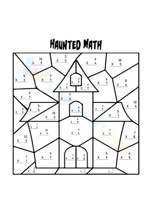 Haunted Math Worksheet
