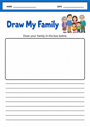 Draw My Family: Creative Worksheet