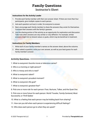 Family Questions: Get to Know Your Family