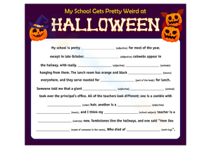 Halloween Scary Story Worksheet