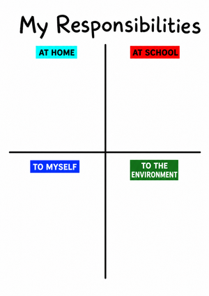 Personal Responsibilities Printable Worksheet | Grade 2