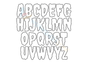 Halloween Bubble Letters Worksheet