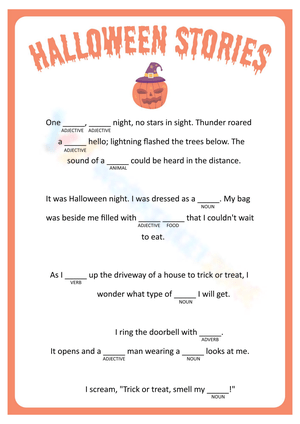 Creative Halloween Story Worksheet