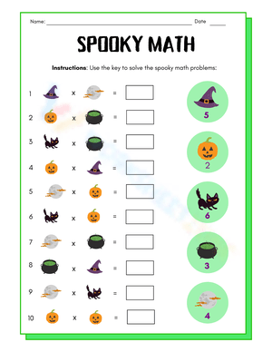 Spooky Math Worksheet: Solve and Learn!