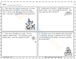 Solve Halloween Story Problems