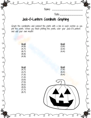 Jack-o'-Lantern Coordinate Graphing