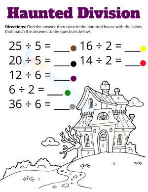 Haunted Halloween Division Worksheet