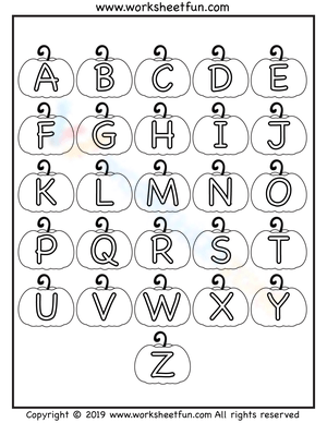 Uppercase Letters Coloring Worksheet