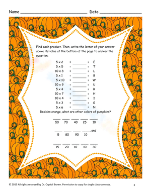 Halloween Math Worksheet