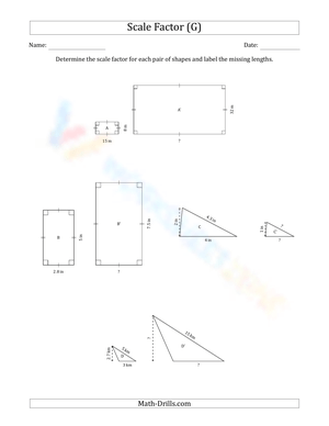 Scale Factor Worksheet