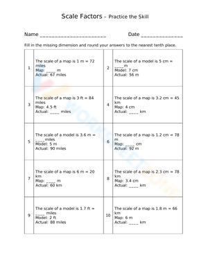 Scale Factors: Focused Skill Practice