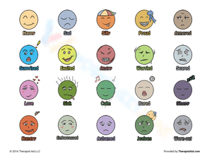 Printable Emotion Faces for Expressing Feelings