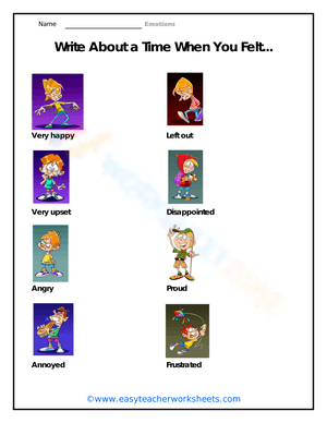 Write About a Time When You Felt...