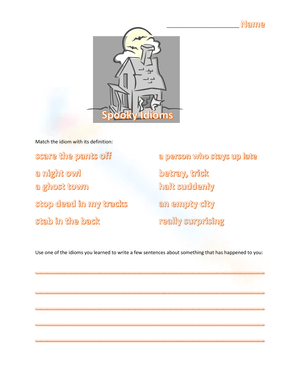 Match Spooky Idioms This Halloween!