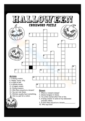 Solve This Halloween Crossword Puzzle