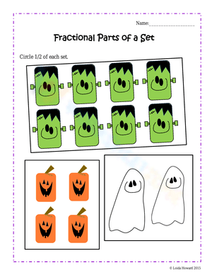 Practice Halloween Fractional Parts Fun
