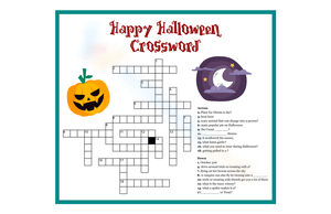 Happy Halloween Crossword Puzzle Worksheet